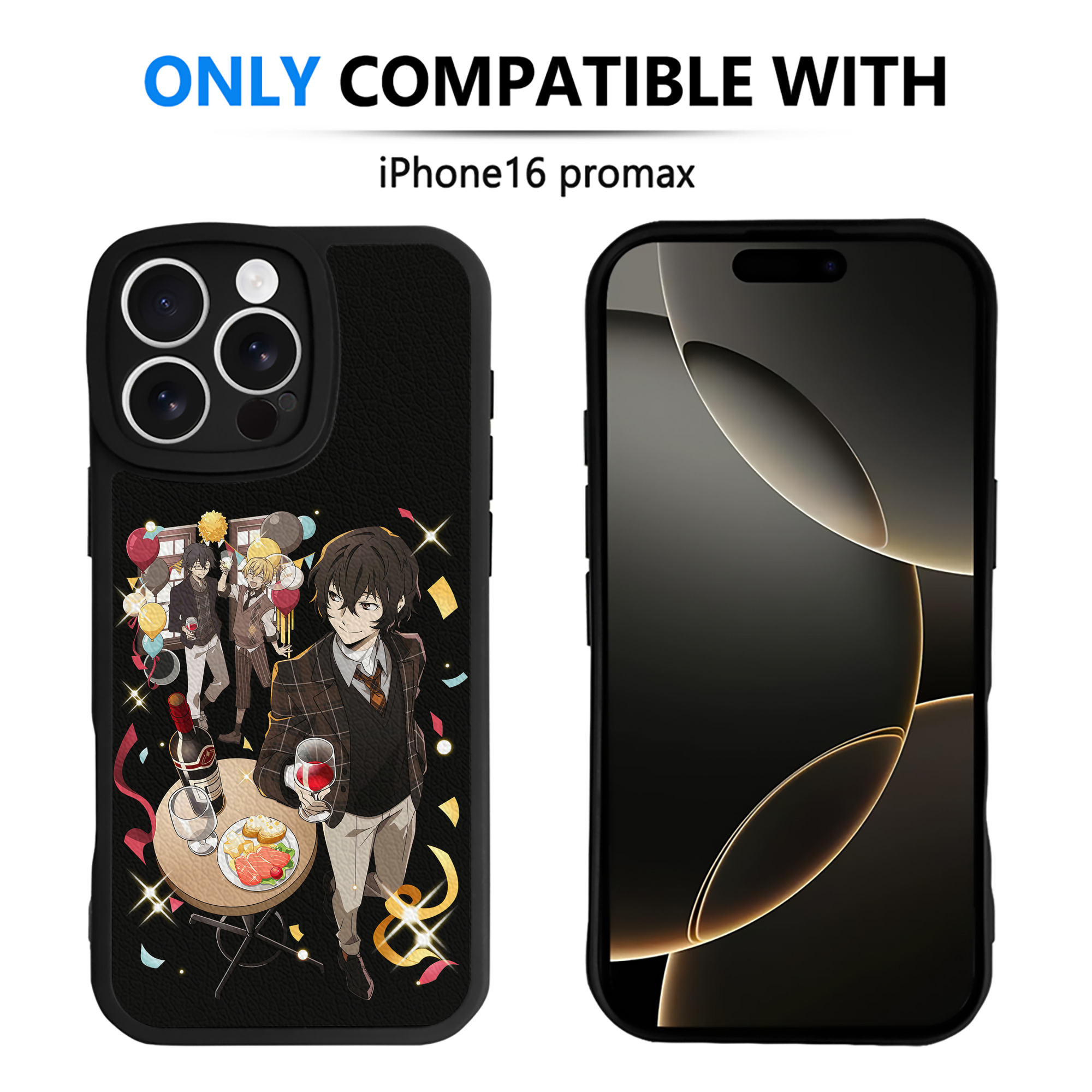 （画像用） 文豪ストレイドッグス Bungo Stray Dogs 【iPhone 16シリーズ対応】シリコンスマホケース（レザー調） 材質：シリコン